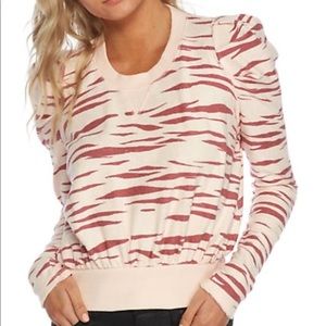 NWT Large Free People Zebra Sweatshirt Zaza